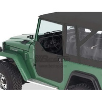 FJ40 Lower Fabric Doors - '64-84 Land Cruiser (Black Crush)