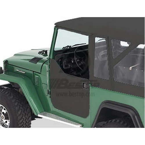 FJ40 Lower Fabric Doors - '64-84 Land Cruiser (Black Crush)